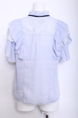 画像3: axes femme POETIQUE / チューリップスリーブブラウス  サックス S-26-06-04-020-AX-BL-HR-ZS (3)