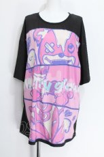 画像1: meltyglow / キャラクターpトップス  黒 S-26-06-05-034-PU-TO-AS-ZS (1)