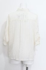 画像3: axes femme / ストライプラッフルフリルブラウス  オフ S-26-06-05-004-AX-BL-AS-ZS (3)