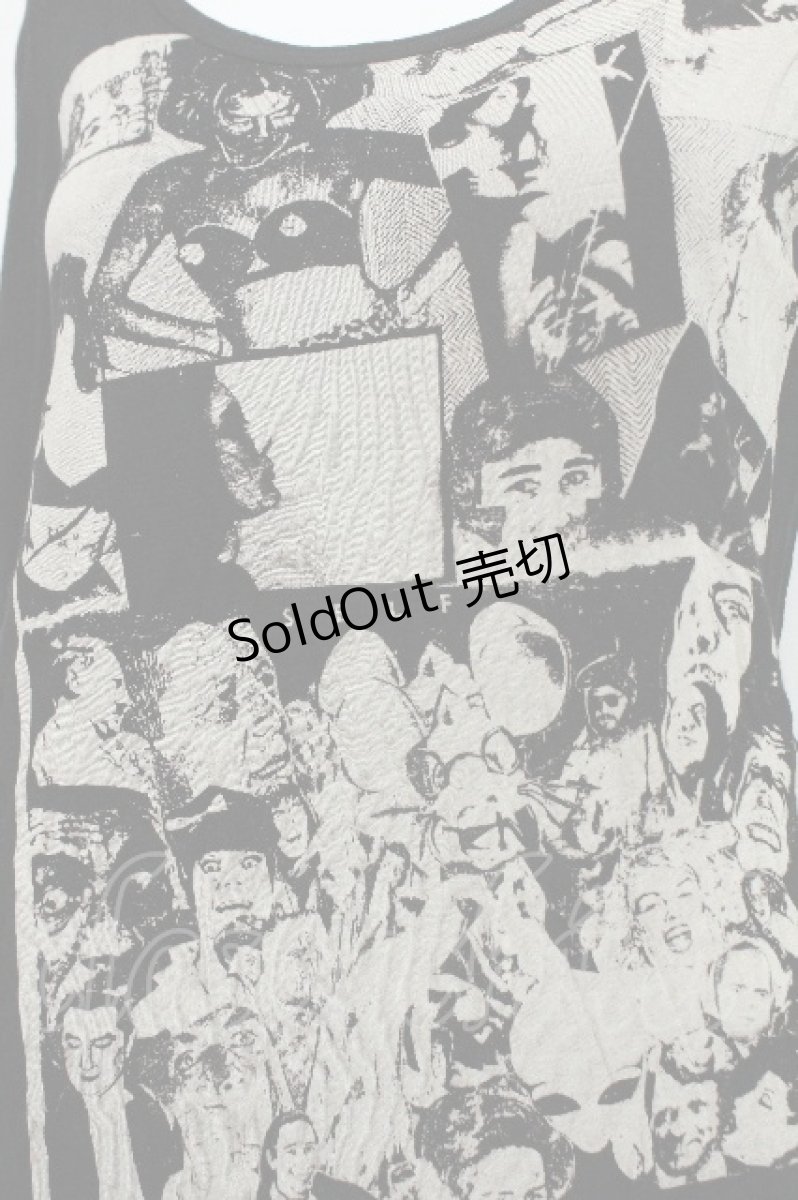 画像5: HYSTERIC GLAMOUR / ボーダー切替プリントカットソー  黒 S-26-06-05-038-PU-TO-HR-ZS (5)