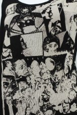 画像5: HYSTERIC GLAMOUR / ボーダー切替プリントカットソー  黒 S-26-06-05-038-PU-TO-HR-ZS (5)