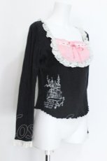 画像2: FRILL / ヨーク切替カットソー  黒ｘピンクｘオフ S-26-06-05-039-HN-TO-HR-ZS (2)