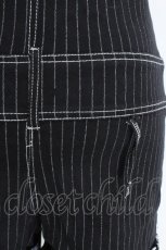 画像4: ACDC RAG / ストライプサロペット  黒 S-26-06-05-043-PU-PA-HR-ZS (4)