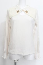 画像1: axes femme / チェーン付カットアウトプルオーバー  オフ S-26-06-05-006-AX-TO-AS-ZS (1)