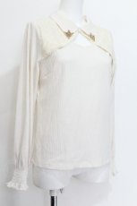 画像2: axes femme / チェーン付カットアウトプルオーバー  オフ S-26-06-05-006-AX-TO-AS-ZS (2)