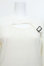 画像4: axes femme / ベルトディティールトップス  オフ S-26-06-05-007-AX-TO-AS-ZS (4)