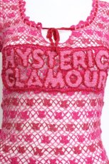 画像4: HYSTERIC GLAMOUR / ロゴ鍵編みニット  ピンク S-26-06-05-013-PU-TO-HR-ZS (4)