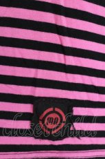 画像5: MAM MAXICIMAM / ボーダー長袖カットソー  黒ｘピンク S-26-06-05-015-LO-TS-HR-ZS (5)