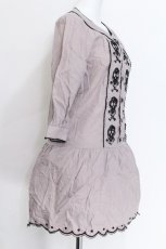 画像2: RNA / スカルシャツワンピース  ピンクベージュ S-26-06-05-016-PU-BL-HR-ZS (2)