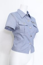 画像2: NieR Clothing / 総柄ドルマンカットソー  黒ｘグレー S-26-06-05-017-PU-TO-AS-ZS (2)