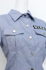 画像4: NieR Clothing / 総柄ドルマンカットソー  黒ｘグレー S-26-06-05-017-PU-TO-AS-ZS (4)