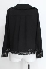 画像3: axes femme POETIQUE / レース切替刺繍ブラウス  黒 S-26-06-05-021-AX-BL-AS-ZS (3)
