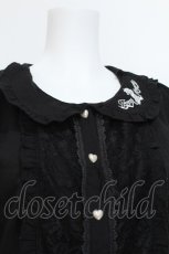 画像4: axes femme POETIQUE / レース切替刺繍ブラウス  黒 S-26-06-05-021-AX-BL-AS-ZS (4)