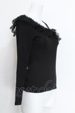 画像2: MR / レースカットソー  黒 S-26-06-05-022-PU-TO-AS-ZS (2)