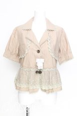 画像1: axes femme / レースMiXワークジャケット  ベージュ S-26-06-06-038-AX-TO-HR-ZS (1)