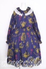 画像1: Perla nell' ostrica / Little banquet one-piece  紺 S-26-06-06-053-LO-OP-AS-ZS (1)