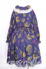 画像2: Perla nell' ostrica / Little banquet one-piece  紺 S-26-06-06-053-LO-OP-AS-ZS (2)