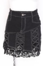 画像1: Ozz On / 龍刺繍スカート  黒 S-26-06-06-057-OO-SK-AS-ZS (1)