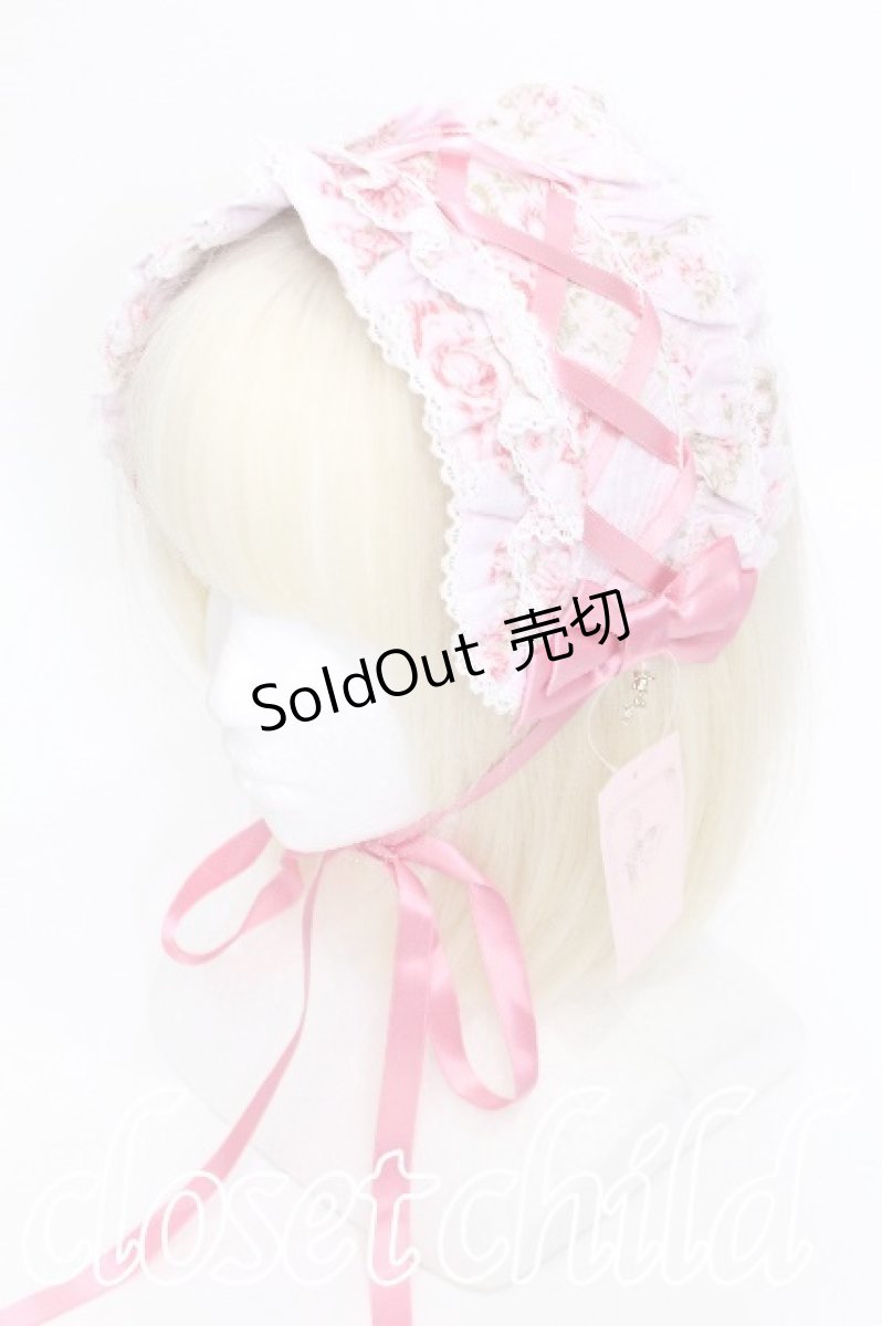 画像1: metamorphose / シャーロットレースアップヘッドドレス  ピンク S-26-06-06-010-ME-AC-HR-ZS (1)