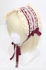 画像1: MAM MAXICIMAM / プリンセスローズヘッドドレス  ワインｘマロンベージュ S-26-06-06-012-LO-AC-AS-ZS (1)