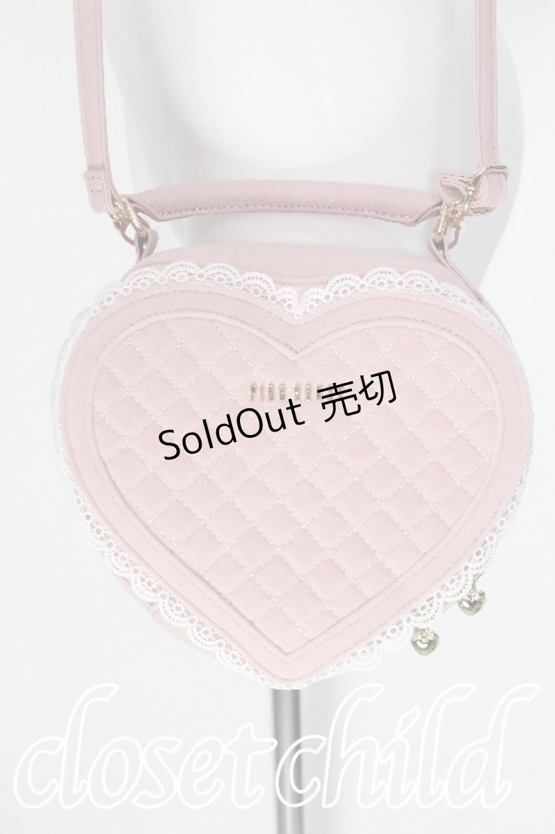 画像1: PINK HOUSE / ハート型ベロアバッグ  ピンク S-26-06-06-023-LO-BG-HR-ZS (1)