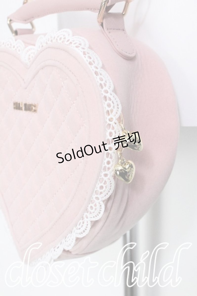 画像5: PINK HOUSE / ハート型ベロアバッグ  ピンク S-26-06-06-023-LO-BG-HR-ZS (5)