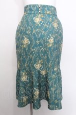 画像1: axes femme POETIQUE / 花柄プリントスカート  グリーン S-26-06-07-050-AX-SK-HR-ZS (1)
