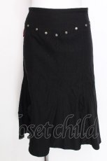 画像1: Ozz On / サイドZIPミディスカート  黒 S-26-06-07-053-OO-SK-AS-ZS (1)