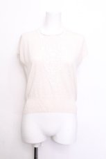 画像1: an another angelus / レースヨークフレンチスリーブニットプルオーバー  オフ S-26-06-07-012-CA-TO-HR-ZS (1)