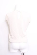 画像2: an another angelus / レースヨークフレンチスリーブニットプルオーバー  オフ S-26-06-07-012-CA-TO-HR-ZS (2)
