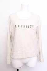 画像1: PINK HOUSE / ロゴ長袖カットソー  オフ S-26-06-07-014-LO-TO-HR-ZS (1)