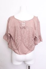 画像2: axes femme / バックデザインカーデ  アワピンク S-26-06-07-018-AX-TO-HR-ZS (2)
