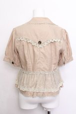 画像2: axes femme / レースMiXワークジャケット  ベージュ S-26-06-07-023-AX-TO-HR-ZS (2)