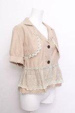 画像3: axes femme / レースMiXワークジャケット  ベージュ S-26-06-07-023-AX-TO-HR-ZS (3)