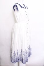 画像3: Moi-meme-Moitie / Rose Garden刺繍サンドレス 9 白ｘ青 S-26-06-07-029-MO-OP-AS-ZS (3)