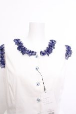 画像4: Moi-meme-Moitie / Rose Garden刺繍サンドレス 9 白ｘ青 S-26-06-07-029-MO-OP-AS-ZS (4)