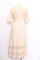 画像2: an another angelus / レース使い楊柳シフォンワンピース  キナリ S-26-06-07-030-CA-OP-HR-ZS (2)