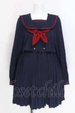 画像1: Amavel / 愛魔鐘琉セーラーワンピース  紺 S-26-06-10-038-CA-OP-AS-ZS (1)