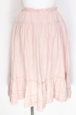 画像1: PINK HOUSE / 裾フリル使いローンミディスカート  ピンク S-26-06-10-045-LO-SK-HR-ZS (1)