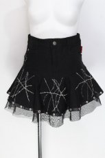 画像1: Ozz On / 有刺鉄線プリントスカート  黒 S-26-06-10-046-OO-SK-AS-ZS (1)