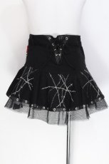 画像2: Ozz On / 有刺鉄線プリントスカート  黒 S-26-06-10-046-OO-SK-AS-ZS (2)