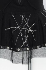 画像3: Ozz On / 有刺鉄線プリントスカート  黒 S-26-06-10-046-OO-SK-AS-ZS (3)