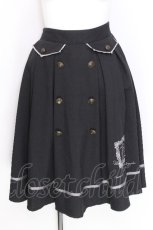 画像1: axes femme / 薔薇×額縁刺繍ミドルスカート  黒 S-26-06-10-052-AX-SK-HR-ZS (1)