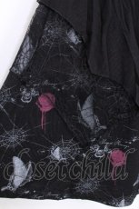 画像3: SEX POT ReVeNGe / 蜘蛛メッシュレイヤードロングスカート  黒 S-26-06-10-055-SP-SK-HR-ZS (3)