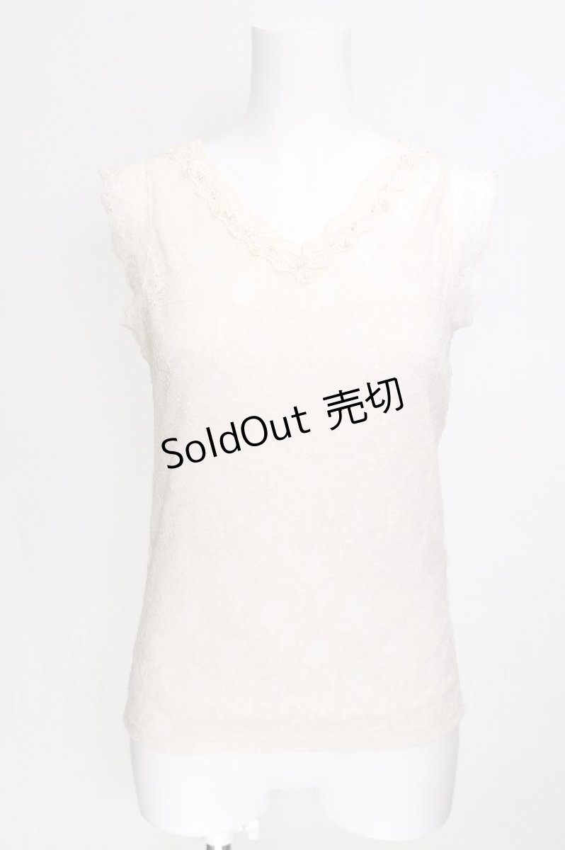 画像1: axes femme / 総レースタンクトップ M キナリ S-26-06-10-011-AX-TO-HR-ZS (1)