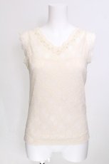 画像1: axes femme / 総レースタンクトップ M キナリ S-26-06-10-011-AX-TO-HR-ZS (1)