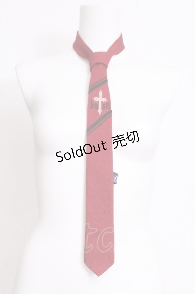 画像1: BATSU-CLUB / 刺繍ネクタイ  赤 S-26-06-11-001-PU-SH-HR-ZS (1)