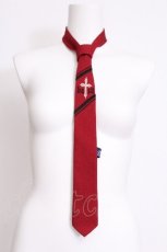 画像1: BATSU-CLUB / 刺繍ネクタイ  赤 S-26-06-11-001-PU-SH-HR-ZS (1)