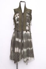 画像1: Ozz Croce / 刺繍裾チュールジレ  カーキ S-26-06-11-044-OO-TO-HR-ZS (1)