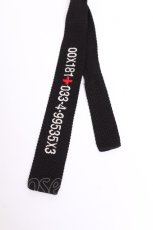 画像2: BATSU-CLUB / 刺繍ネクタイ  黒 S-26-06-11-007-PU-SH-HR-ZS (2)